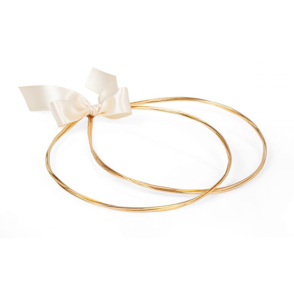 Couronnes de mariage Stefana en plaqué or faites main