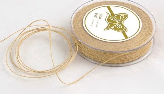 Thin Jute Rope by Yard 0.05cm / 0.02inches Single Burlap String