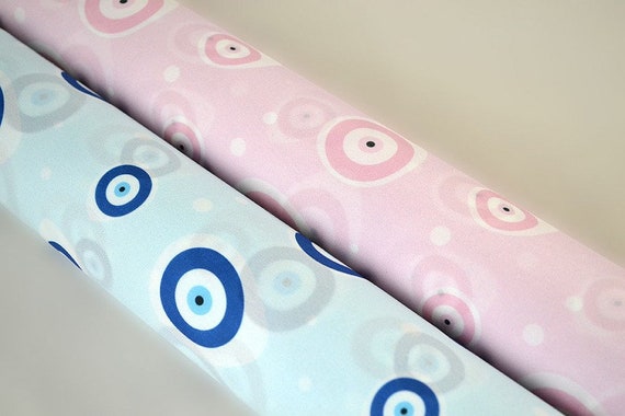 Clearance Sale Cotton Eye Motif Fabric, (1meters/1.09 yards), High Quality  Sewing Supplies, Pink Mint Colors