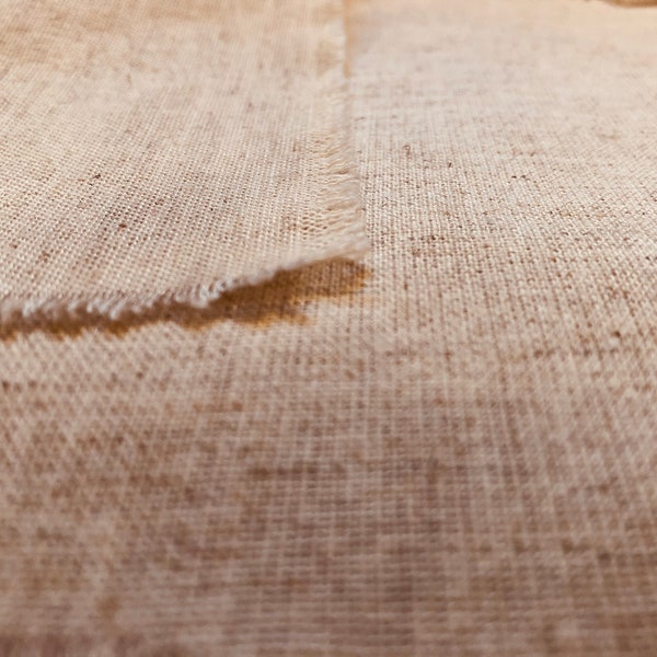 Beige Linen Fabric by the Yard  (140 cm/1.53 yards) Natural Fabric for Tablecloth or Runner Spring Rustic Material for Wedding Decoration