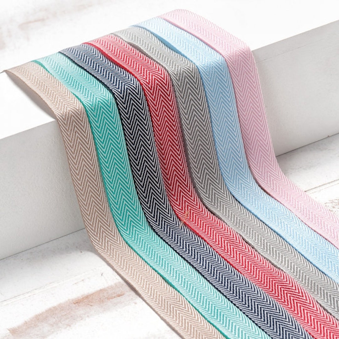 Cotton Chevron Striped Ribbon in a Variety of Colors - Etsy