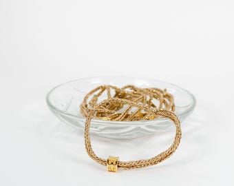 Martyrika Witness Bracelets: Gold Cross, Beige Woven Cord (10 pcs)