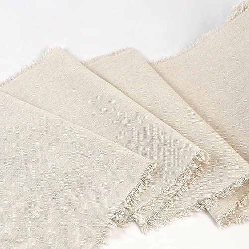 Off White Cotton Table Runner Natural Washed Table Runner With Etsy