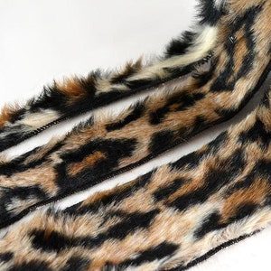 Fita de Natal de leopardo com pelo de arame, preta, laço, marfim, 3 larguras, suprimento sazonal para festas, decoração de guirlanda de Natal para decorações