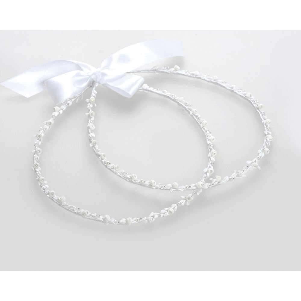 Couronnes de mariage faites main en porcelaine et perles