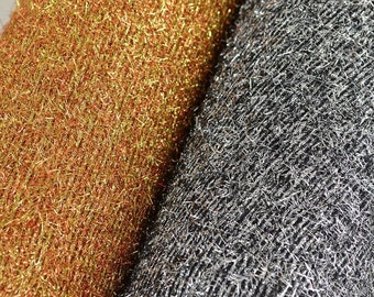 Clearance Sale Fabric (1 Meter / 1.09 Yards), Christmas Metallic Fiber Textile, (75cm/29.52inches), Sewing Crafts Supplies, Sold By the Yard