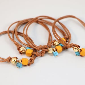 10 Martyrika Bracelets with Gold Bead Cross and Turquoise Bead Witness Bracelets Baptism Favors for First Communion Christening