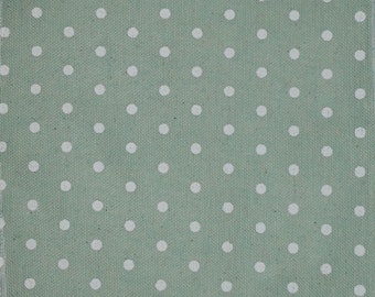 Big White Polka Dots Fabric by The Yard (140 cm/1.53 yards) Pastel Sea Foam Green Cotton Fabric for Sewing at Home Fashion Designer Material