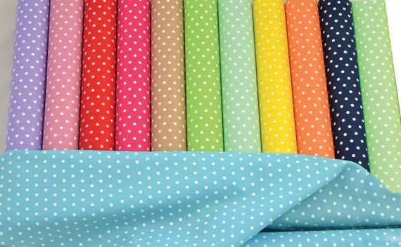 Clearance Sale Swiss Polka Dots Cotton Like Fabric by the Yard 1meter/1.09  Yards Wide Variety of Colors 