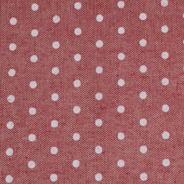 Polka Dots Tissu par verge Coton (140 cm / 1,53 verges) Grandes taches blanches Points en tissu d’ameublement rouge pour chaises