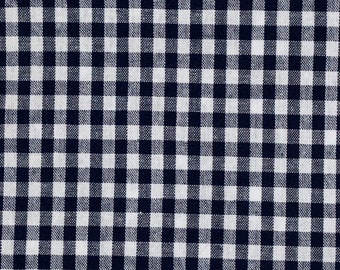 Blue White Checkered Fabric by The Yard  Classic Square Geometric Minimal Plaid Fabric for Piknik Tablecloth (140 cm/1.53 yards)