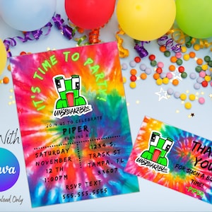 Unspeakable Invitation, Unspeakable Birthday Invite, Unspeakable Birthday Invitation, Unspeakable Invitation Editable Template