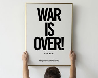 War is Over Poster, the Beatles Poster, John & Yoko Song, John