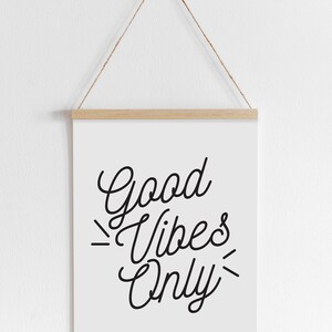 Good Vibes Only Printable Wall Art Typographic Art Printable Sign ...