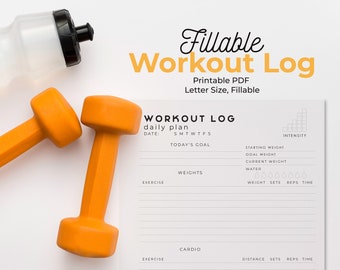 Printable Weight Training Daily Log Workout Tracking Sheet - Etsy