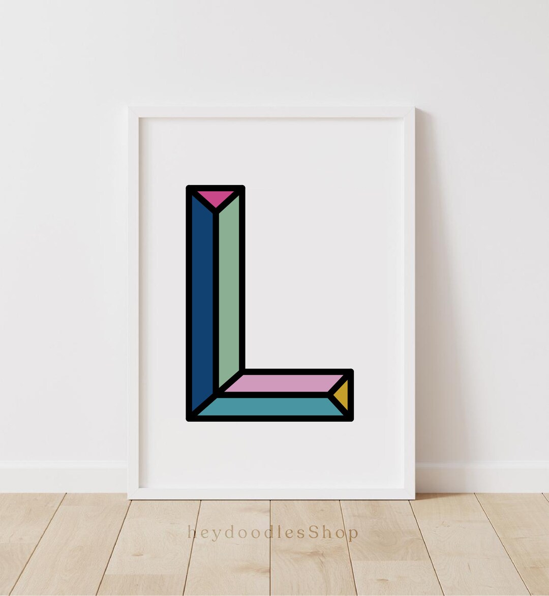 Initial Decor Nursery, Initial Nursery Decor, Letter L Wall Art ...