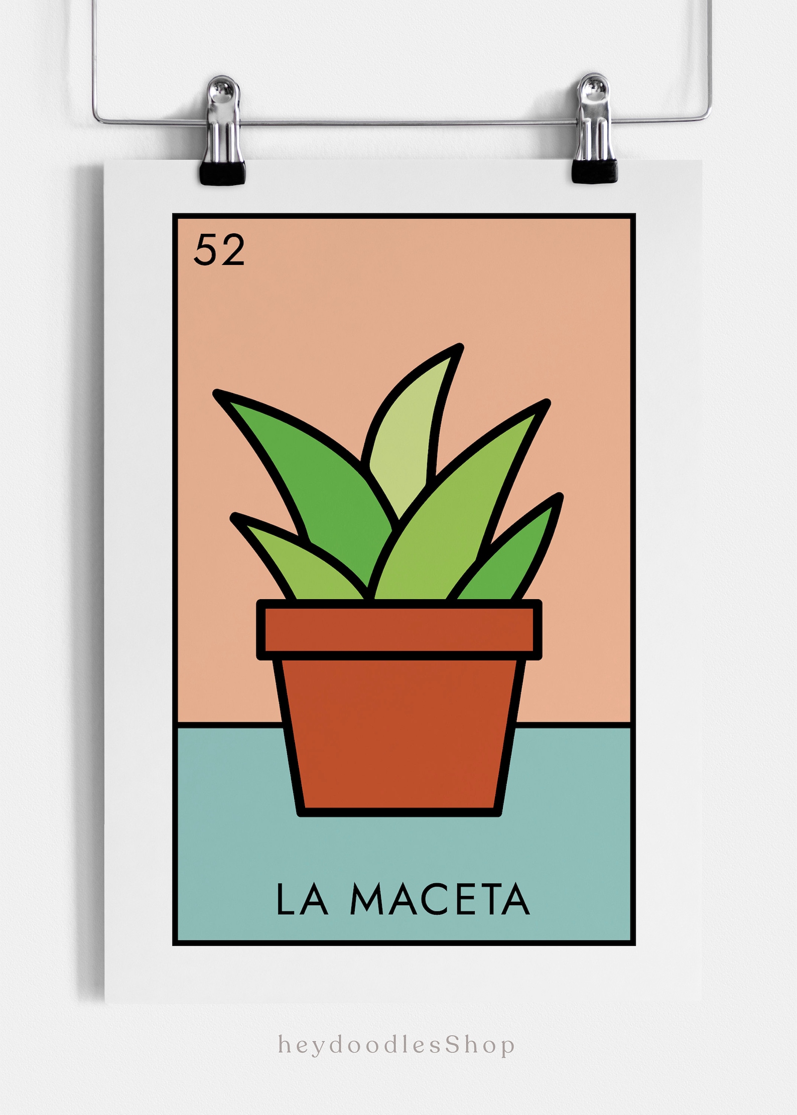 Loteria Mexicana La Maceta Printable Wall Art, Mexican Folk Art ...