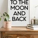 To the Moon and Back Printable Wall Art Digital Print Neutral Wall Art ...