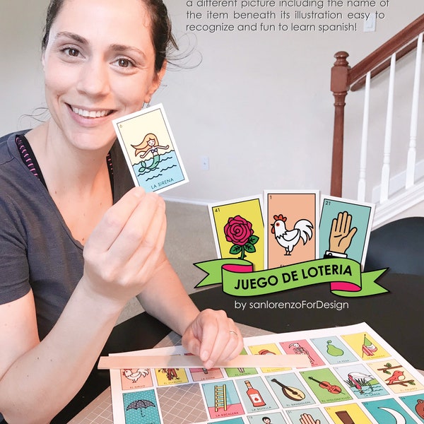 Juego de Loteria for Instant Download Play with your family this fun Mexican Bingo Game Loteria Party Theme - INSTANT DOWNLOAD