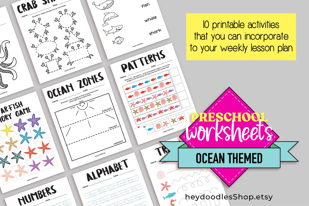 Preschool Worksheets, Homeschool Printable, Activities for Kids, Fine ...