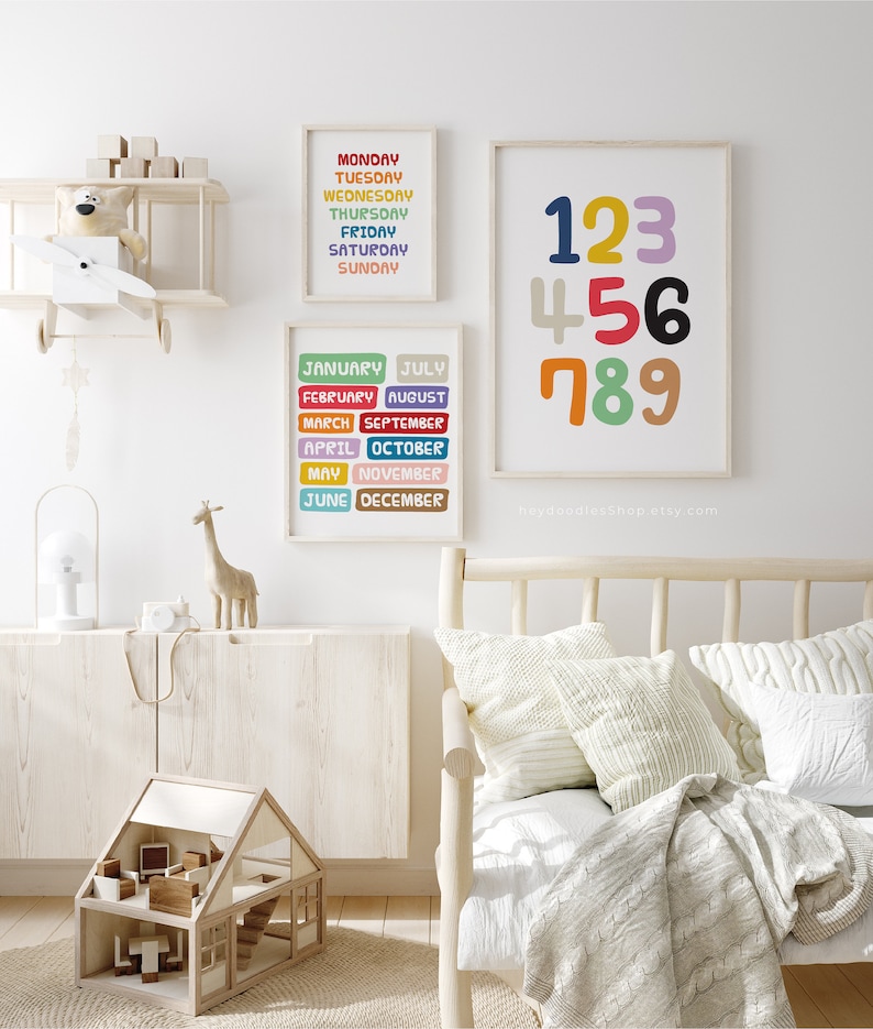 Kids Wall Art Children's Wall Art Nursery Set of 6 Etsy