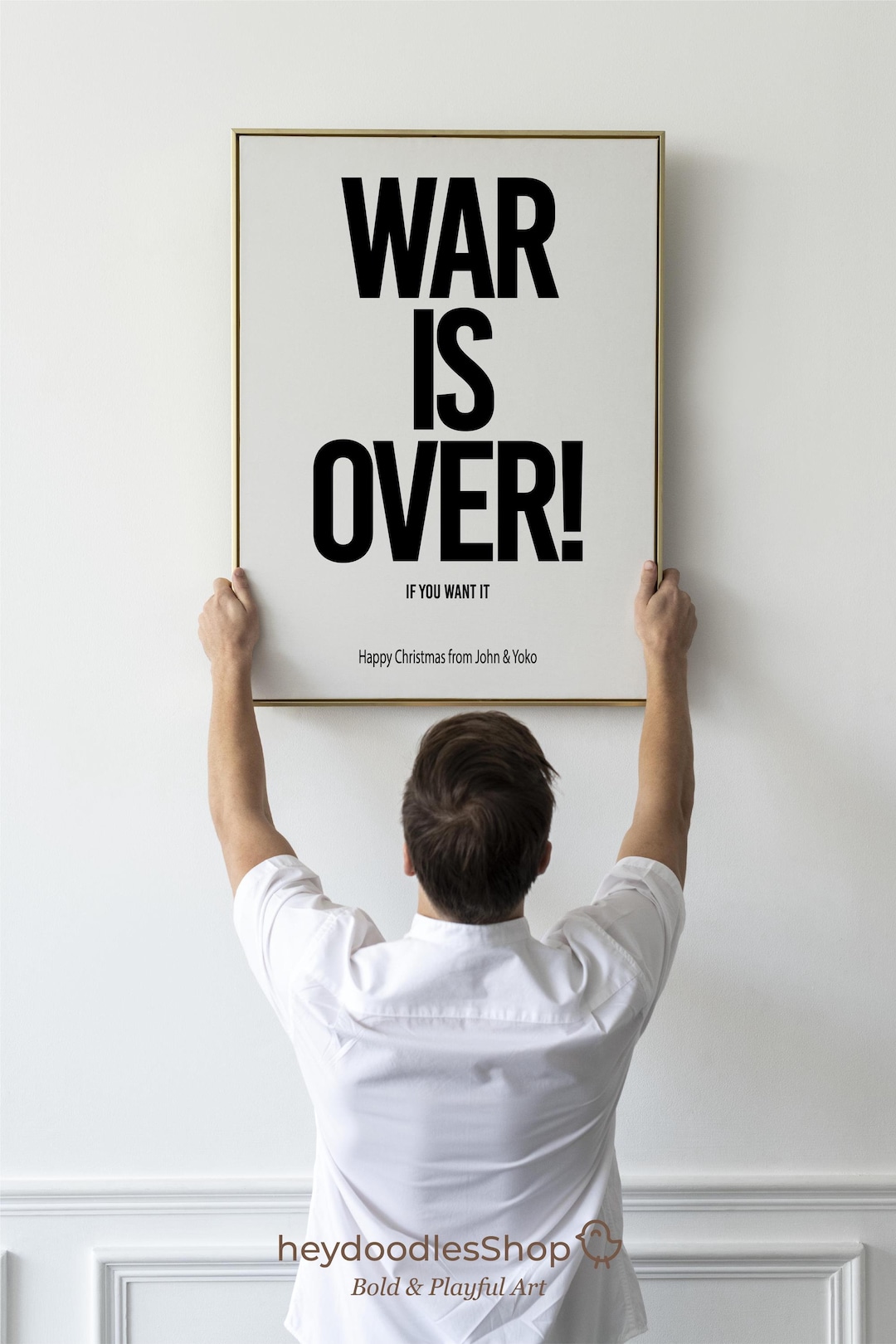 War is Over Printable Wall Art John Lennon Quote Poster Happy