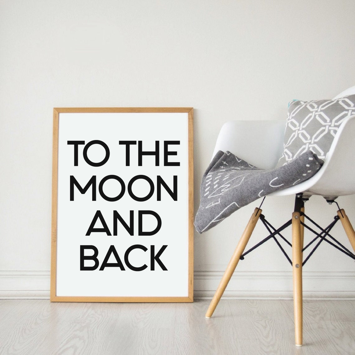 To the Moon and Back Printable Wall Art Digital Print Neutral | Etsy