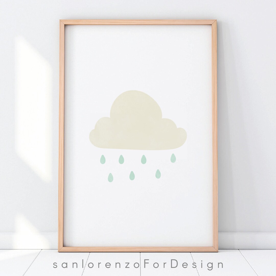 Weather Icon Set of 6 Nursery Printable Wall Art Minimalist Style Print ...