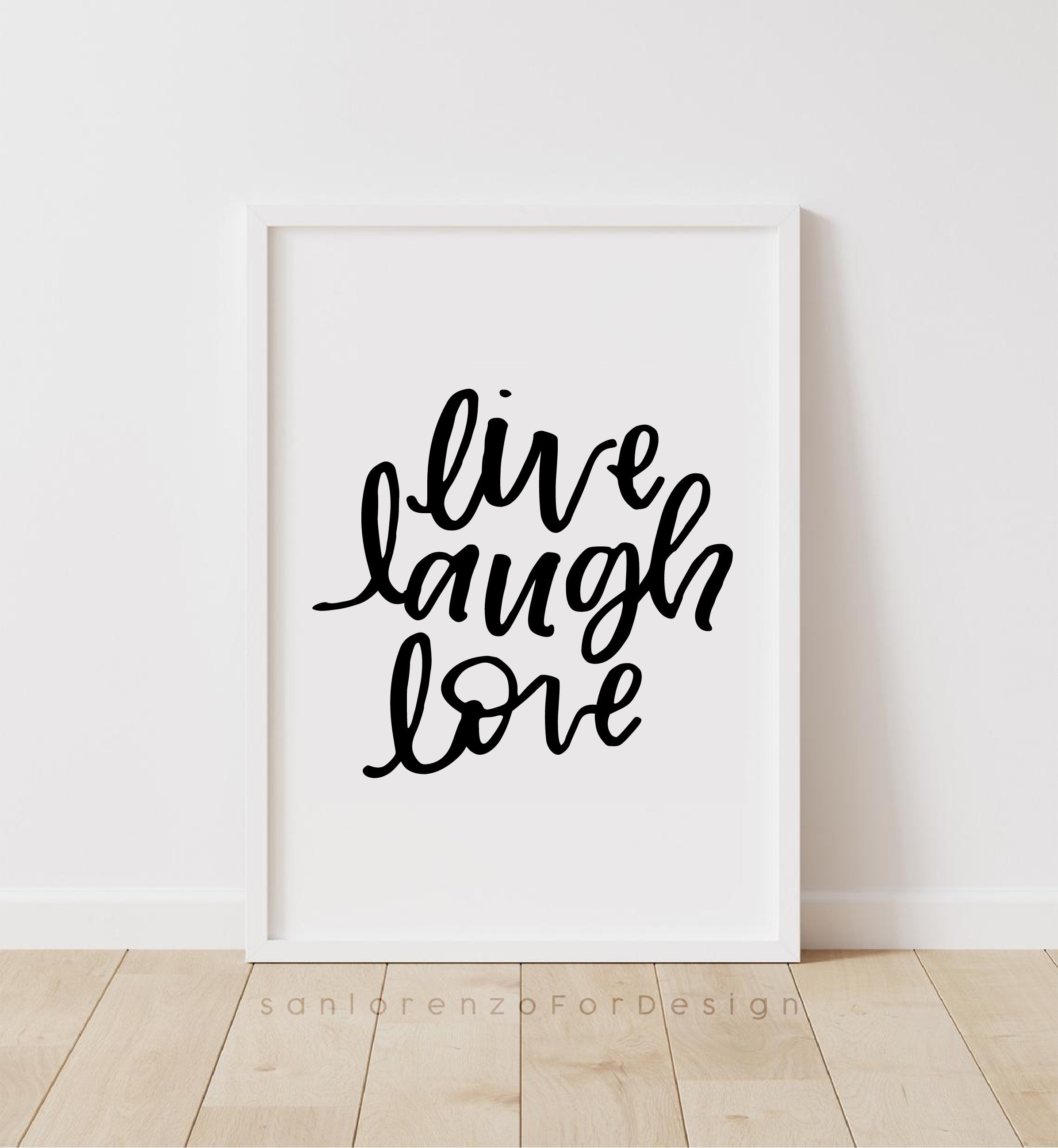 Live Laugh Love Printable Wall Art Home Decor Living Room | Etsy