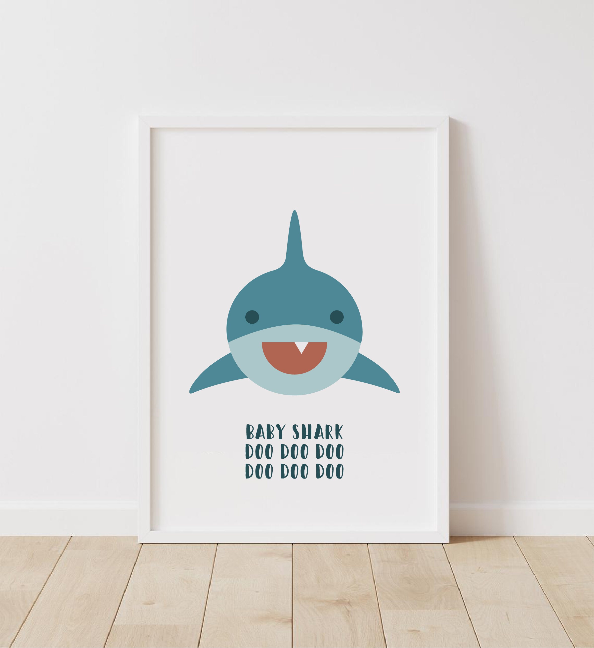 Baby Shark Doo Doo Wall Art Printable Play Room Kids | Etsy