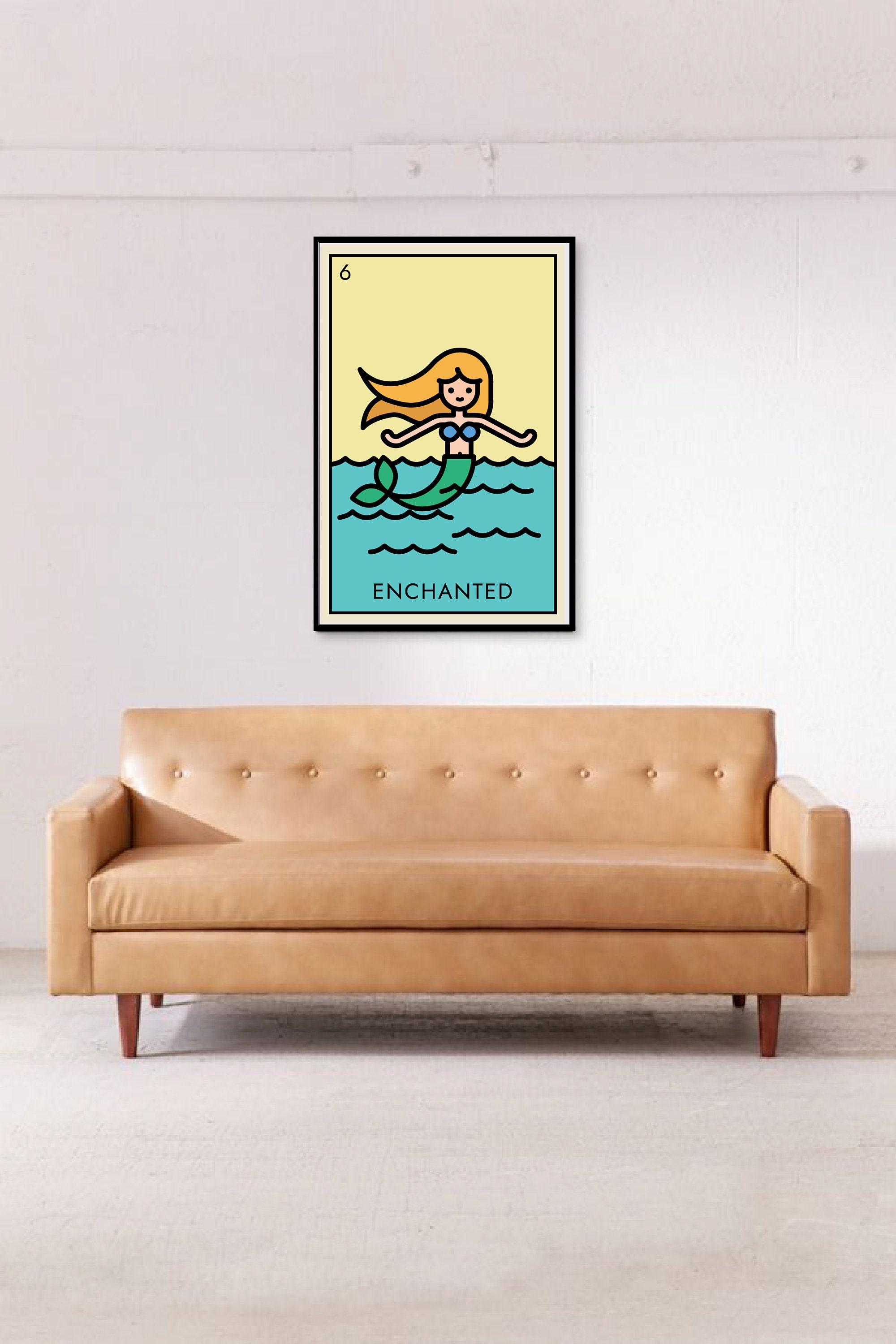 Mexico Loteria Game La Sirena Wall Art Printable Mexican - Etsy