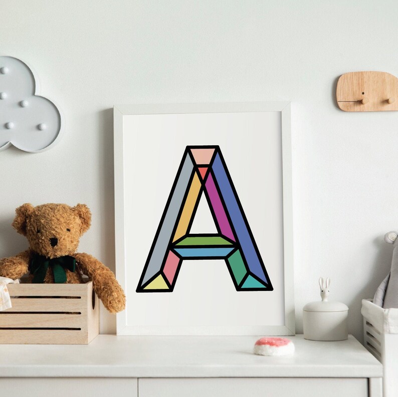 Initial Decor Nursery Initial Nursery Decor Letter A Wall Etsy