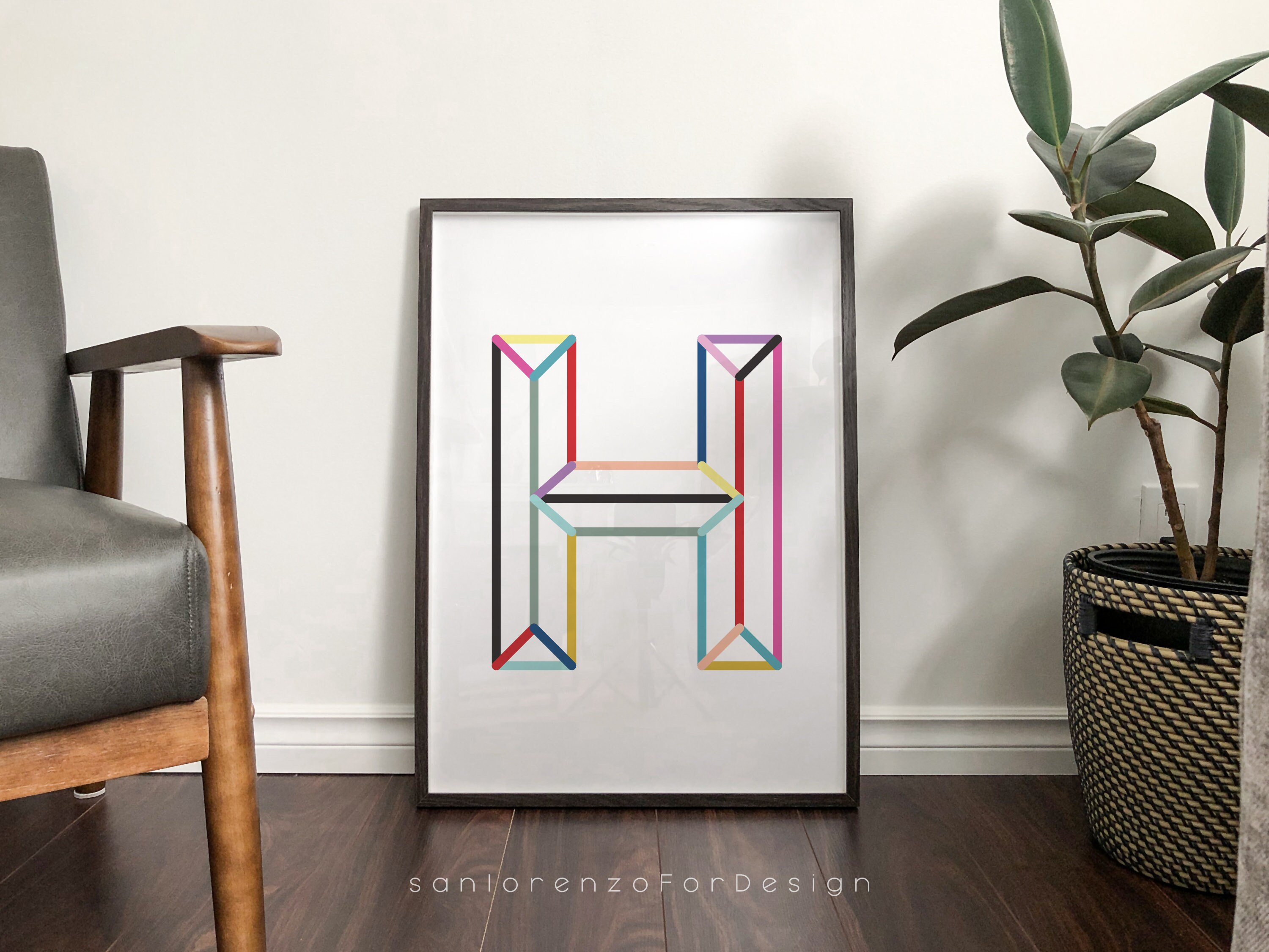 Initial Decor Nursery Initial Nursery Decor Letter H Wall Etsy