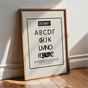 INSTANT DOWNLOAD Dan Aykroyd SNL 1976 The Decabet Funny Saturday Night Live Skit Metric Alphabet Printable wall Art comedy quotes