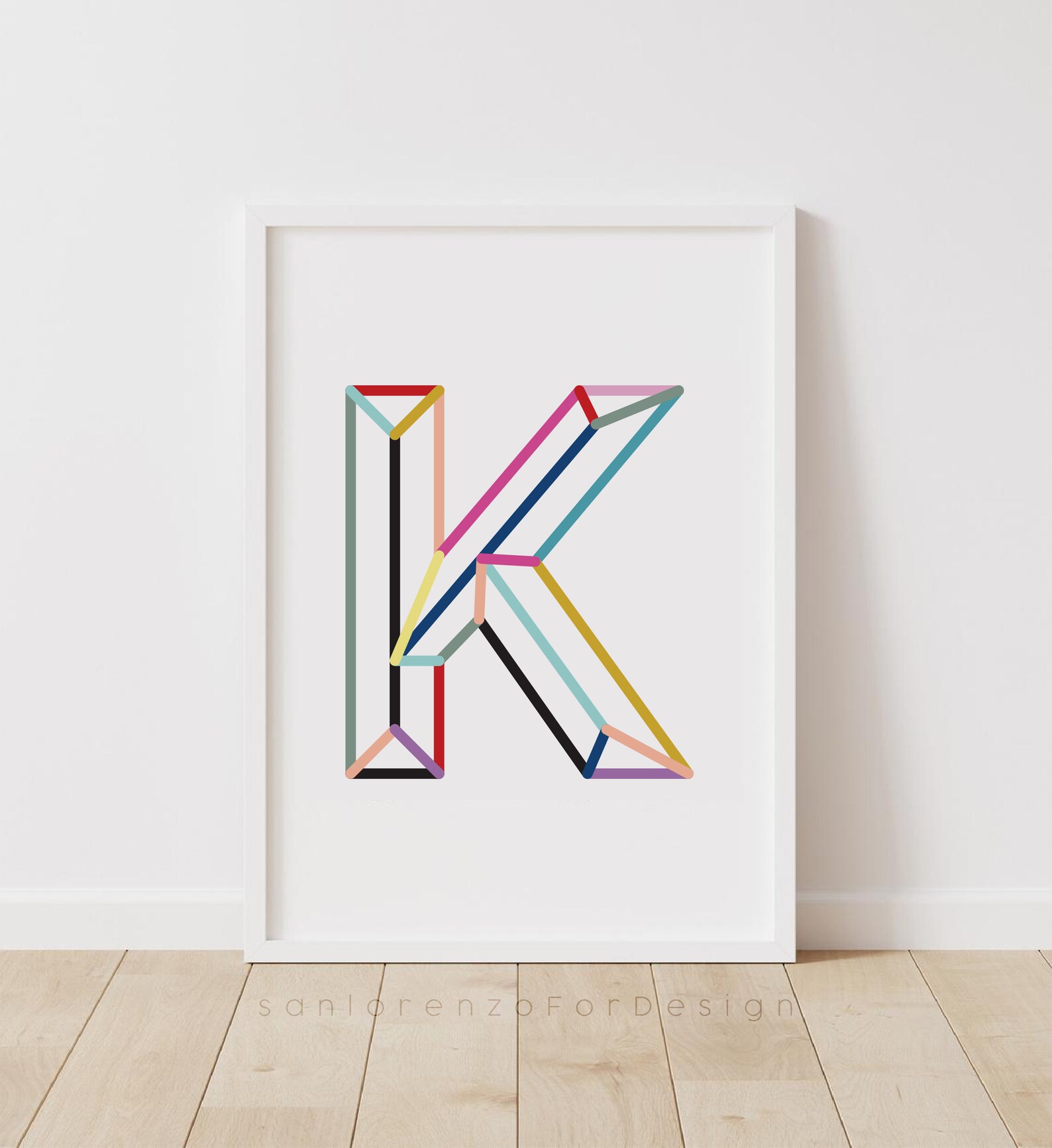 Nursery Watercolor a Printable, Monogram Wall Decor, Printable Nursery