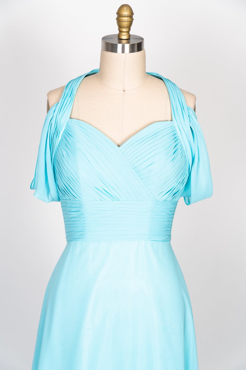 Criss Cross Pleated Bodice Chiffon Dress Bridesmaid Dress Etsy