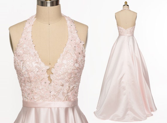 halter top ball gown