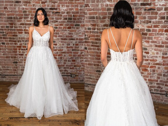 Sweetheart Neckline With Double Spaghetti Strap Lace Grand Etsy