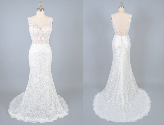 beautiful lace mermaid wedding dresses