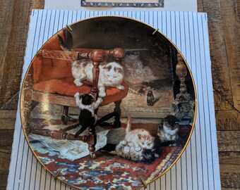 Victorian Cat plate collection-"frisky felines"