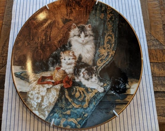 Victorian Cat plate collection-"perfectly poised"