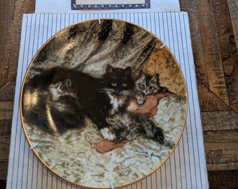 Victorian Cat plate collection-"midday repose"