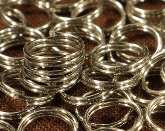 7mm Stainless Steel Silver Tone Split Jump Ring Findings - 0565