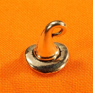 Witch or Wizard Hat 12mm Antique Silver Tone 3D Fantasy Fairy Tale Charms - 1169