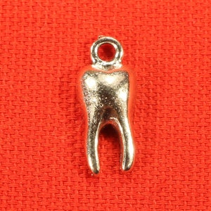 Tooth Charm Antiqued Sterling Silver Dentist Molar Tooth Charm Antiqued Sterling Silver Dentist Molar