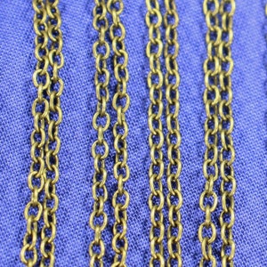 24&quot; Antique Bronze Tone Cable Link Style with 12mm Lobster Clasp Necklace - 0411