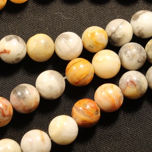 8mm Crazy Lace Agate Round Polished Natural Gemstone Jewelry Making Individual and Strand Craft Beads - 0311