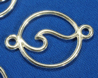 2pcs-3 loop silver vine connector,bohemian connector,silver pendant connector