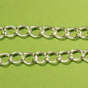Extender Chain 40mm Silver Plated Iron Based Jewelry Findings - 0999