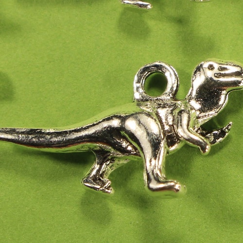 Tyrannosaurus Rex 22mm Antique Silver Tone 3D Dinosaur Charms - Etsy